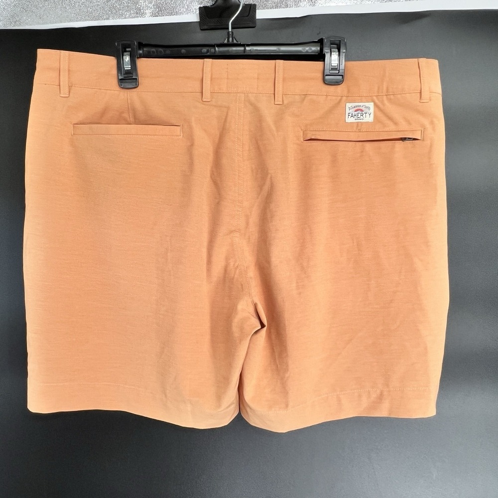 Faherty Belt Loop All Day Hybrid Shorts Sierra Orange Mens 38 Chino 7in Inseam